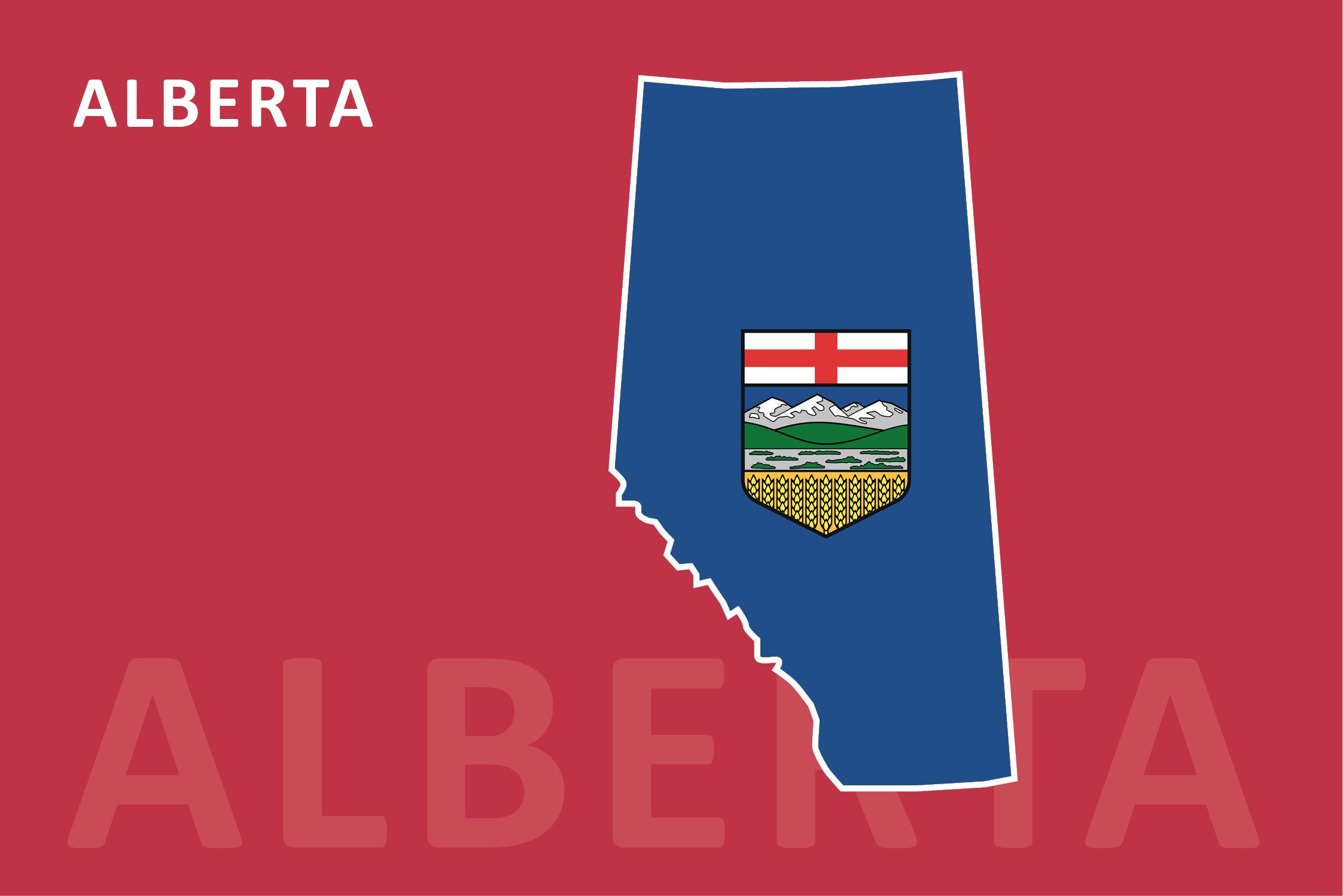 Alberta Flagge und Karte