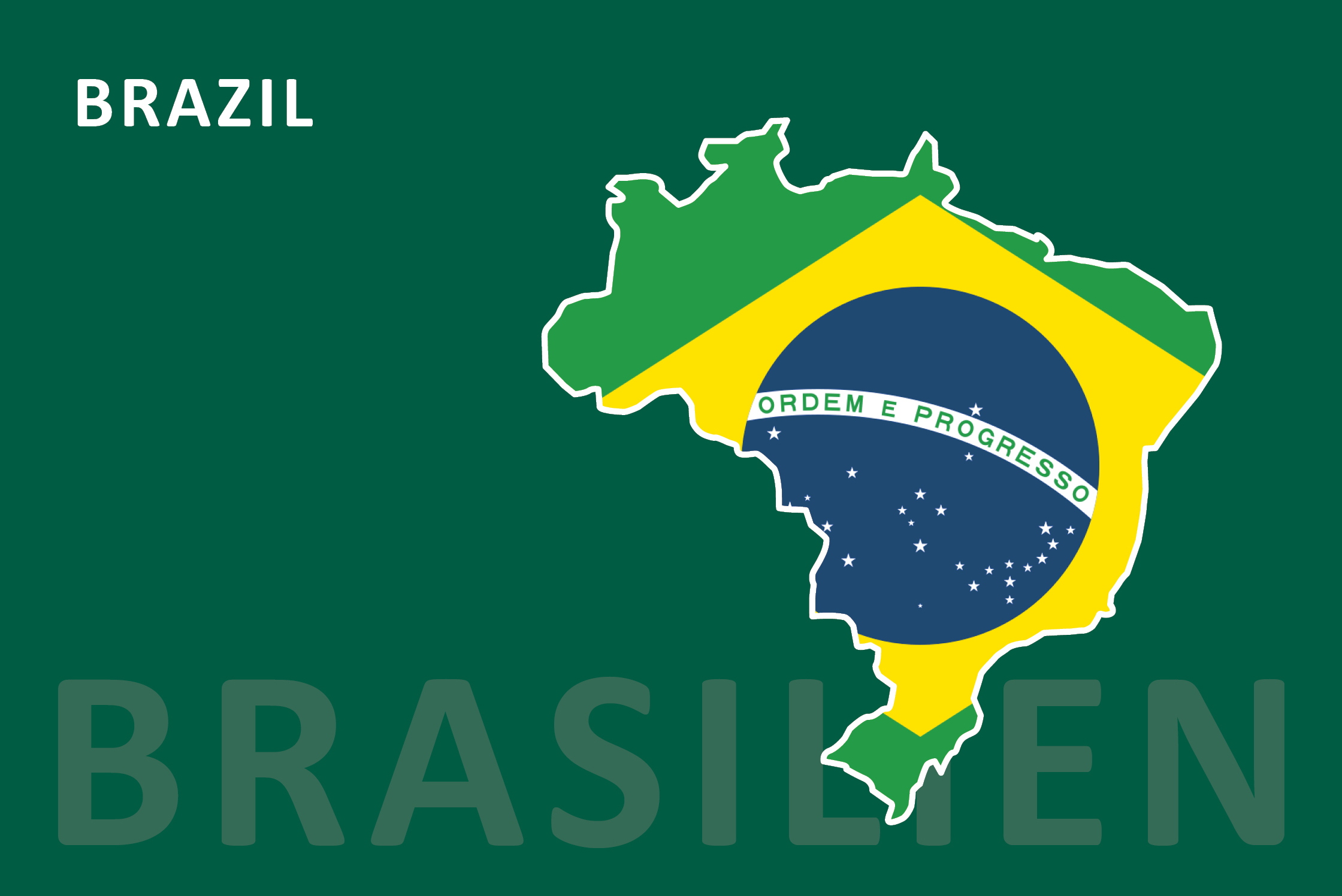 Brasilien Flagge und Karte