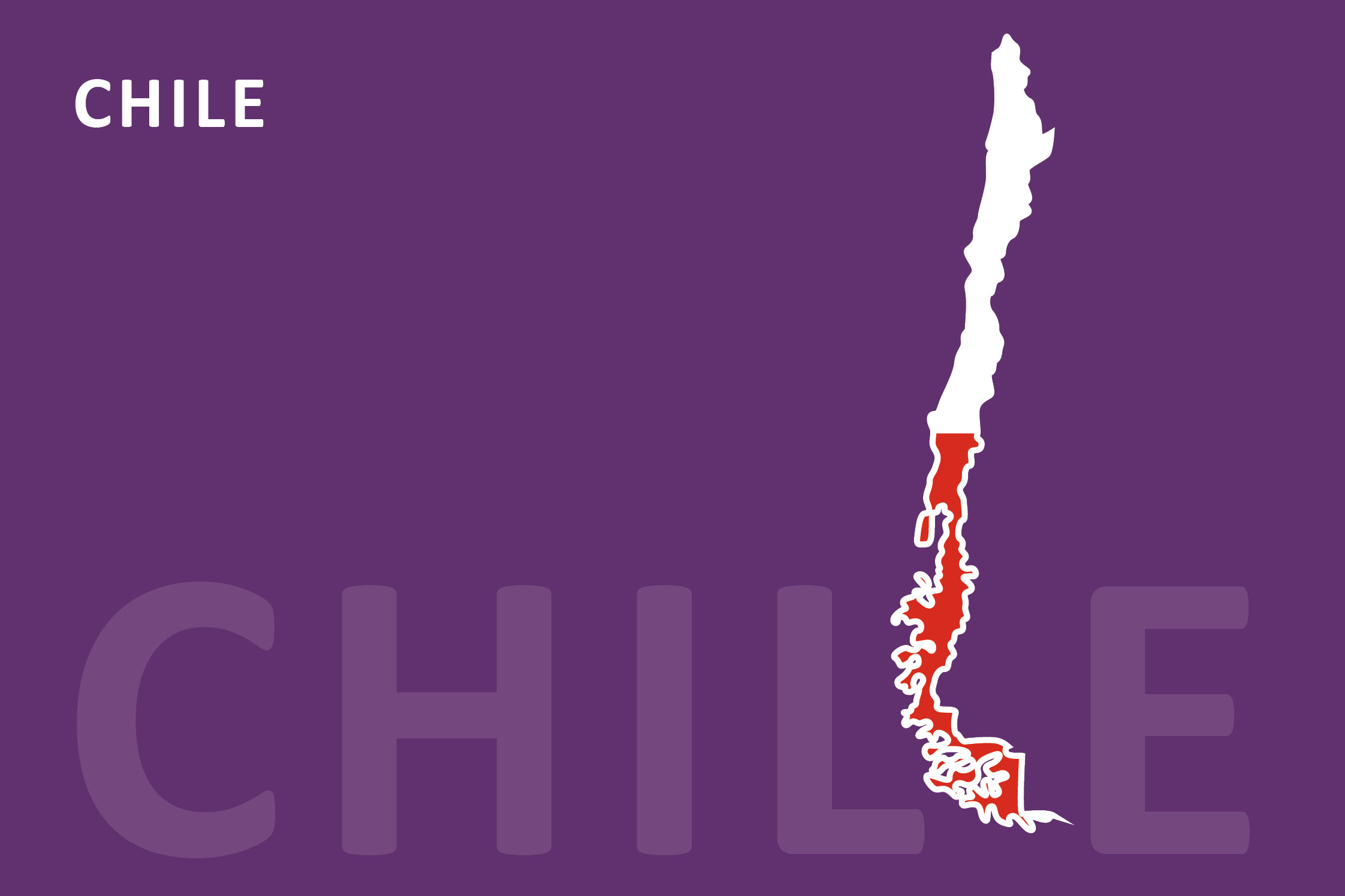 Chile Flagge und Karte