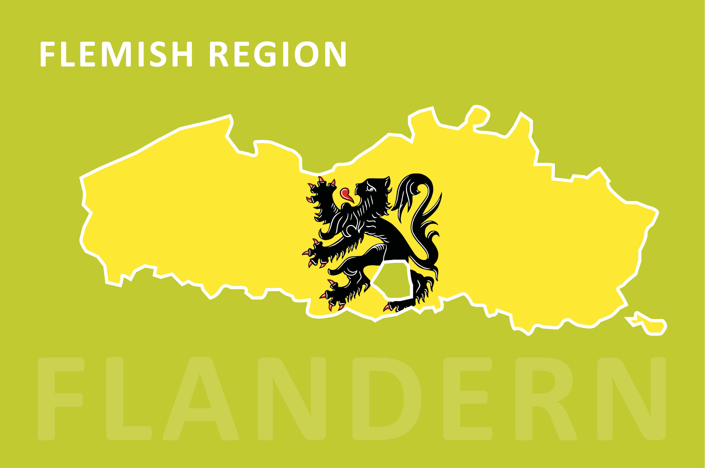 Flandern Flagge und Karte