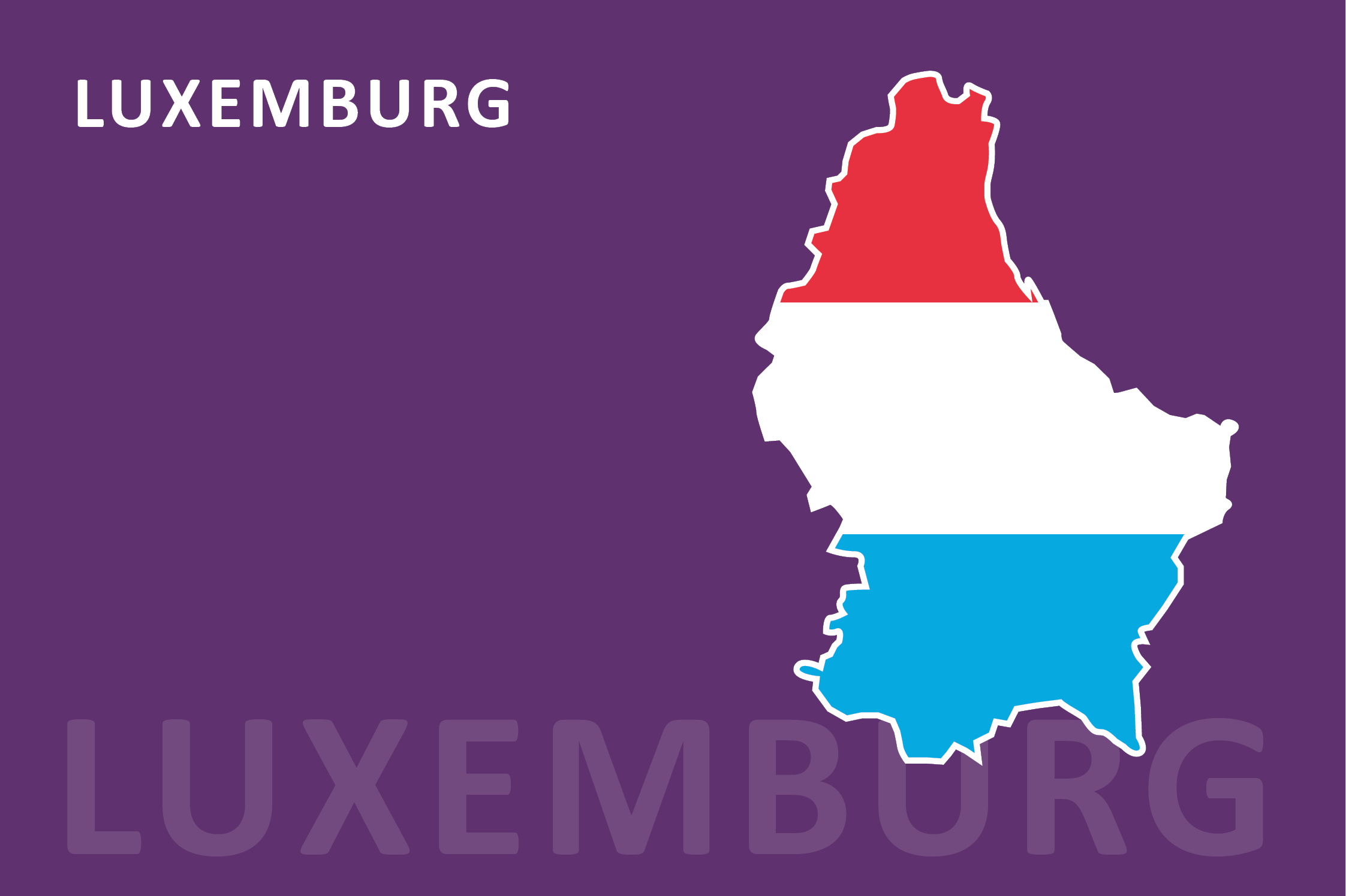 Luxenburg Flagge und Karte