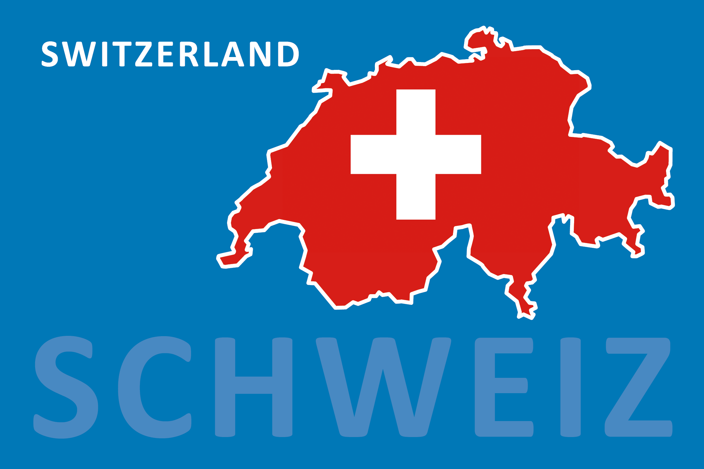 Schweiz Karte und Flagge