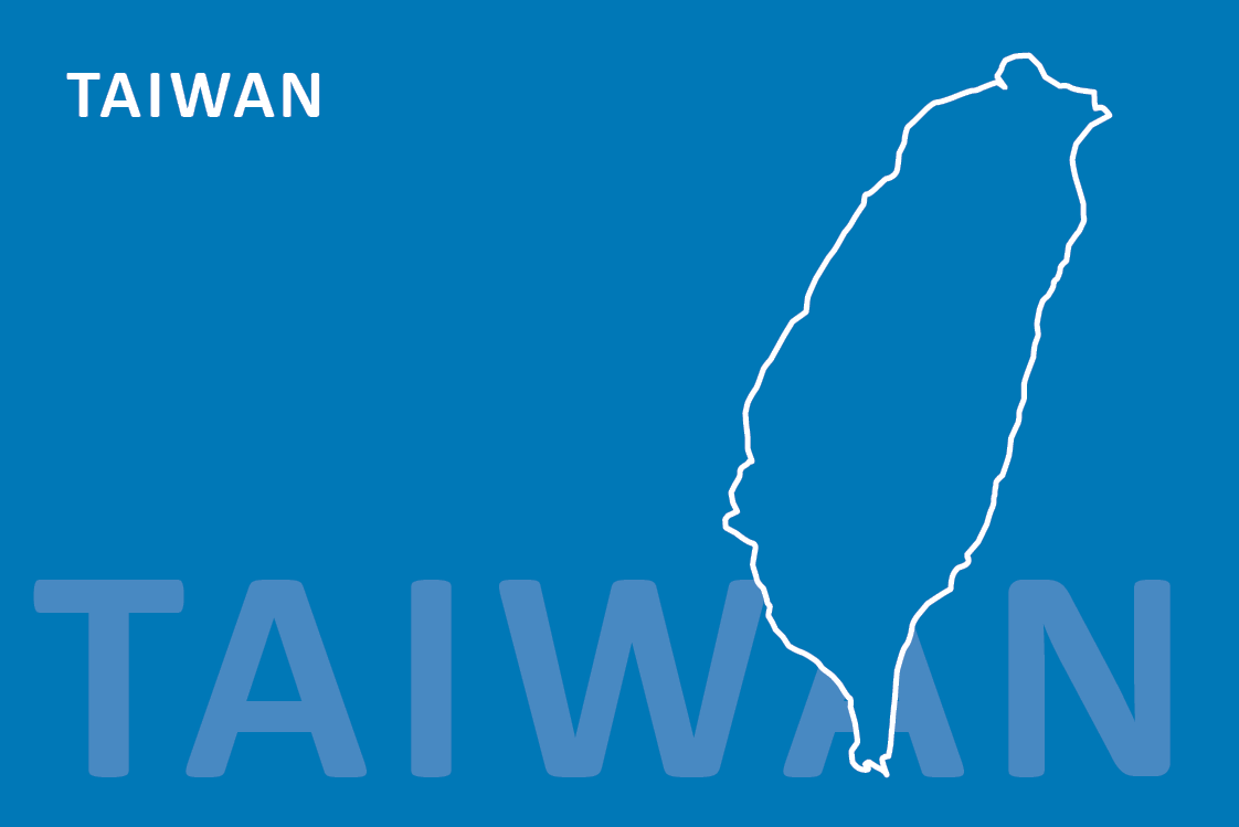 Taiwan Flagge und Karte