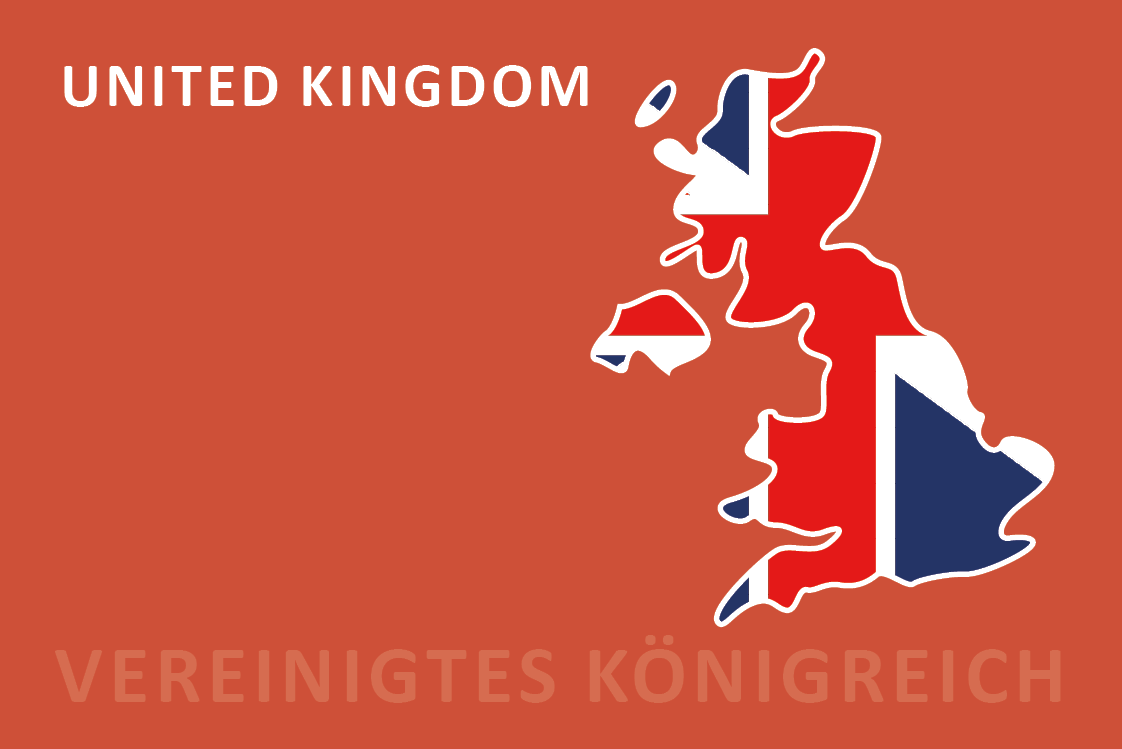 Vereinigtes Königreich Flagge und Karte