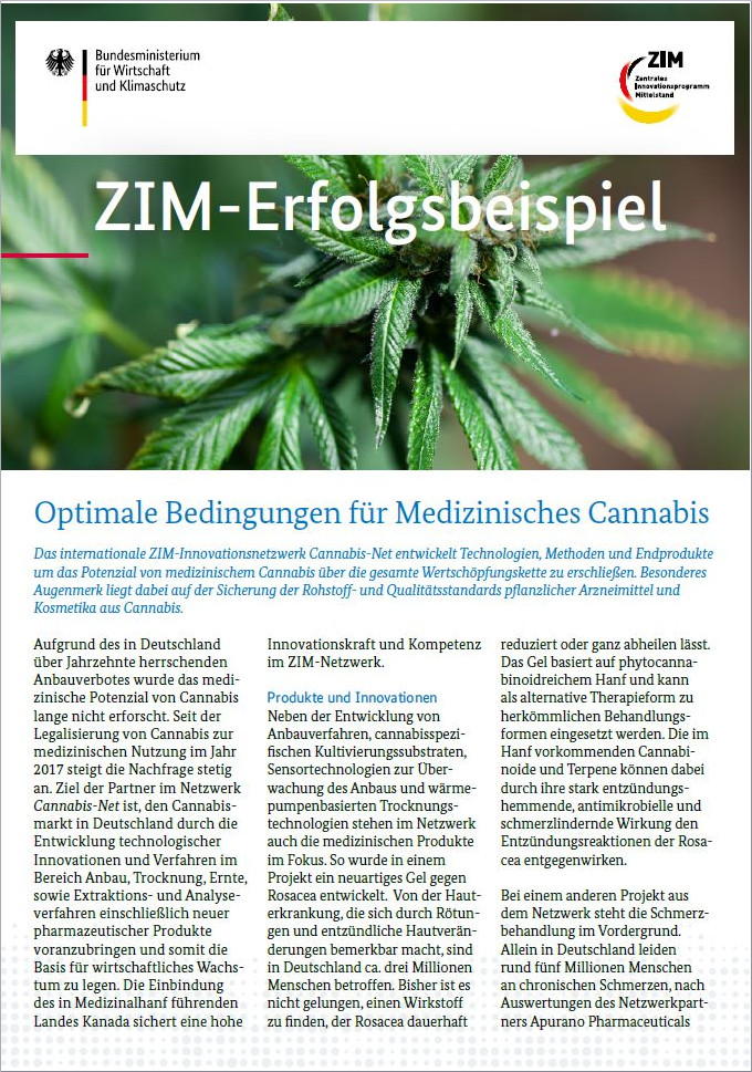 ZIM-Erfolgsbeispiel Optimale Bedingungen für Medizinisches Cannabis
